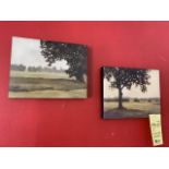 Lot de (2) cadres arbres