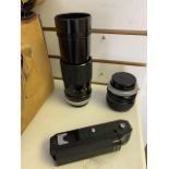 Lot de (2) Lentilles CANON a/ étui - # FD 2000MM et FD24MM