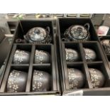 (3) Ensembles de service à thés - porcelaine - Fleur