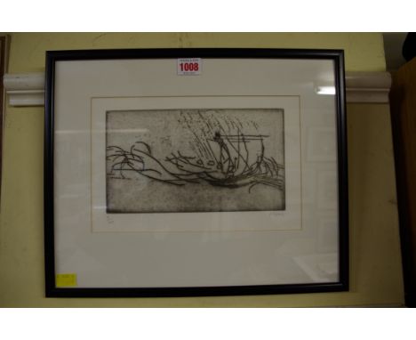 Henry Moore, 'Storm at Sea', signed in pencil and numbered 11/50, etching, pl.13.5 x 23.5cm.PLEASE NOTE: Artist's Resale Righ