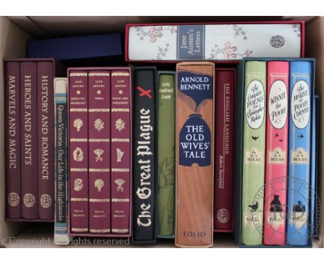 A collection of Folio Society books, to include JANE AUSTEN'S LETTERS, material binding, in slip case, 2003; and, The Complet