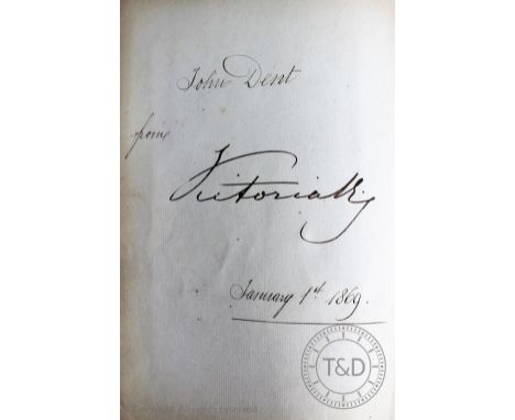 QUEEN VICTORIA SIGNATURE: LEAVES FROM THE JOURNAL OF OUR LIFE IN THE HIGHLANDS, signed by Queen Victoria on the fly leaf 'Vic