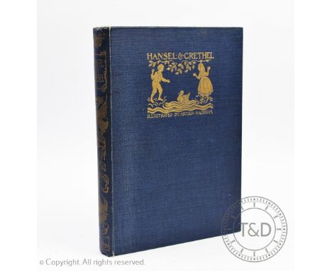 RACKHAM (A), illus, HANSEL AND GRETHEL, with 20 tipped in colour plates, blue cloth with gilt lettering, Constable, re-issue,