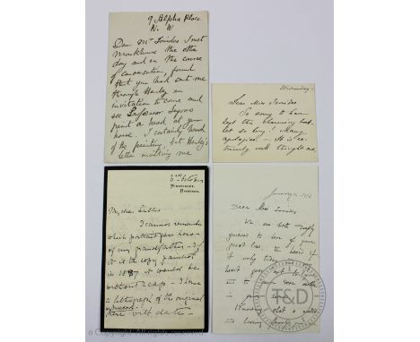 Robert Macaulay Stevenson - (Scottish 1854-1952), a hand written and signed letter to Constantine Alexander Ionides (1833-190
