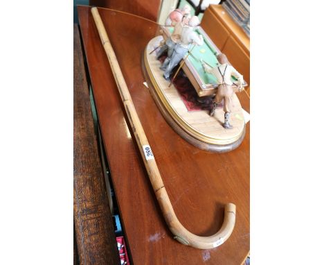An Edwardian horse-measuring cane In the Style of Swaine Adeney, the measure with spirit level and concealed within the bambo
