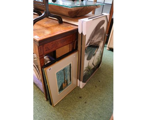 Orange Shovel Paisley limited edition print signed and a collection of assorted Framed pictures and prints 