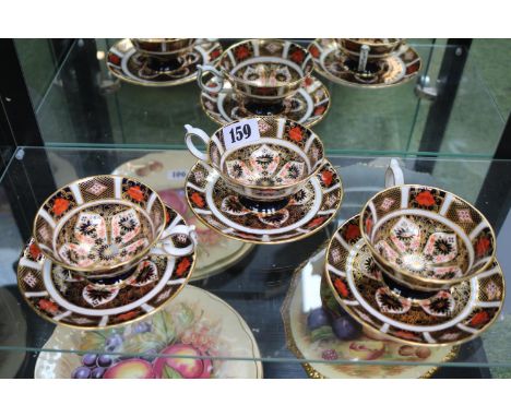 3 Royal Crown Derby Cups and Saucers Imari pattern 1128 XXXVII 
