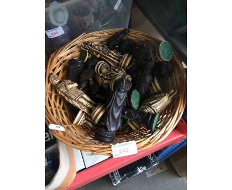 BOX OF CHESS PIECES