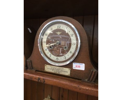 OAK MANTEL CLOCK