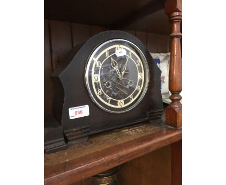 OAK MANTEL CLOCK