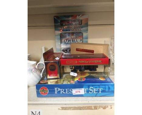 THREE MODEL VEHICLES AND TWO BOXED SETS        N4