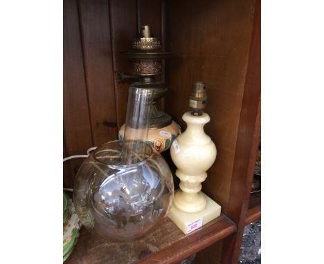 TABLE LAMP AND OIL LAMP