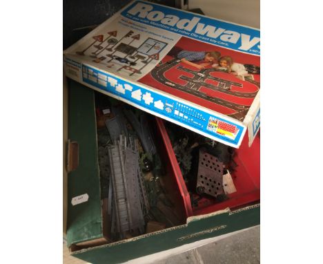 BOX OF MODEL RAILWAY ETC.     P1