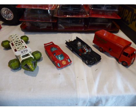 Four Die Cast Toys to Include Corgi Batmobile, Dinky Guy Wagon, Dinky Eagle  