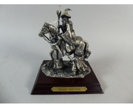 A Lord Of The Rings Pewter Figure Group, Gandalf and Frodo 