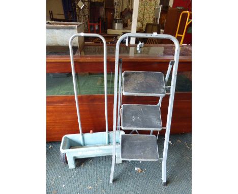 A Three Step Step Ladder and Lawn Fertiliser 