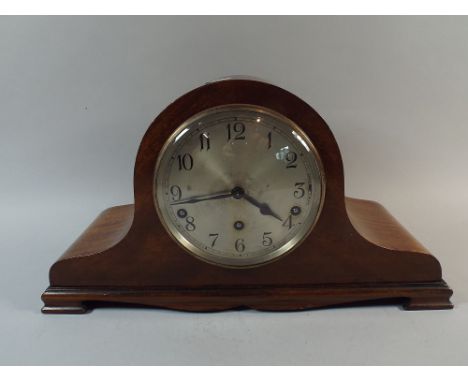 An Edwardian Mahogany Westminster Chime Mantle Clock