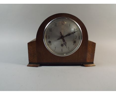 An Oak Enfield Westminster Chime Mantle Clock