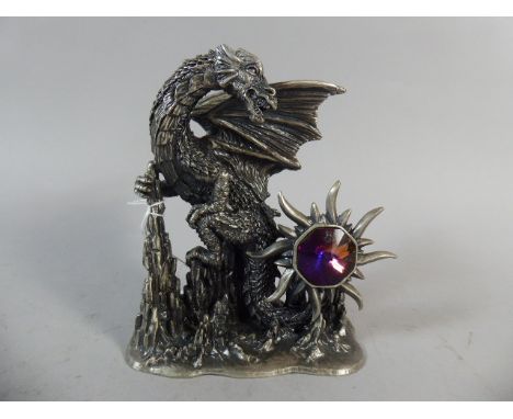 A Myth and Magic Pewter Figure Group , Dragon of the West