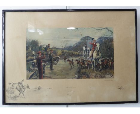 CHARLES JOHNSON PAYNE (1884-1967) 'Snaffles' - 'The Season 1939- 40', a framed and glazed colour print, signed in pencil Snaf