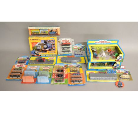 21 x ERTL Thomas the Tank Engine and Friends diecast models, includes: four Miniatures set; four metallic models; two Anniver