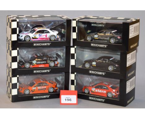 Minichamps. Six Mercedes Benz C Class DTM 2007 diecast model cars in 1:43 scale including 400 073514 Team Mucke S. Stoddart a