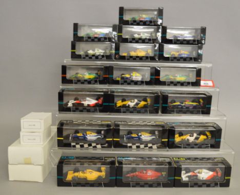 19 x Onyx 1:43 scale diecast model racing cars. Boxed, overall appear E. Together with four other diecast racing cars by Lled