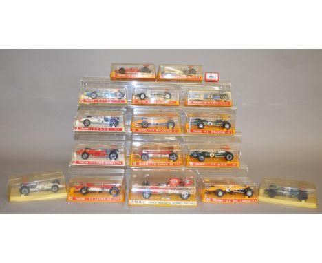 Fifteen Politoys/Polistil (Italy) diecast Racing Car models in 1:43 scale together with a Polistil FX2 March Ford 721 - F1 'R