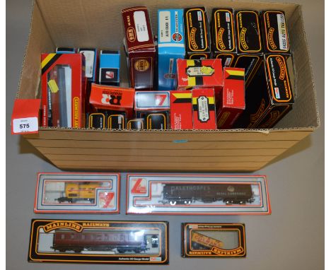 OO gauge. 28 x coaches and rolling stock by Mainline, Lima, Hornby, etc. All boxed, G-VG.