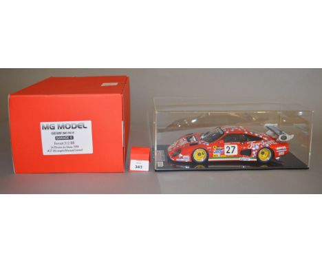 MG Model Plus Garage 8 1:18 scale Ferrari 512 BB 24 Heures du Mans 1984 #27 Micangelo/Marazzi/Lacaud resin and metal kit buil