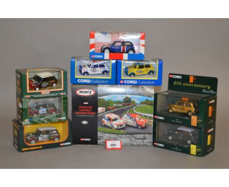 Twenty three boxed Corgi diecast models of  the 'Mini' in 1:36 and other scales from various different ranges including 'Mini