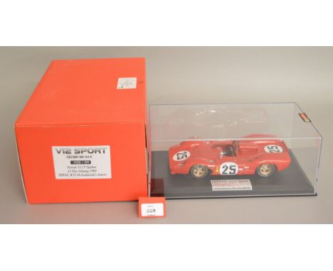 MG Model Plus V12S-09 1:18 scale Ferrari 312 P Spyder 12 Hrs Sebring 1969 SEFAC #25 M.Andretti/C.Amon resin and white metal k