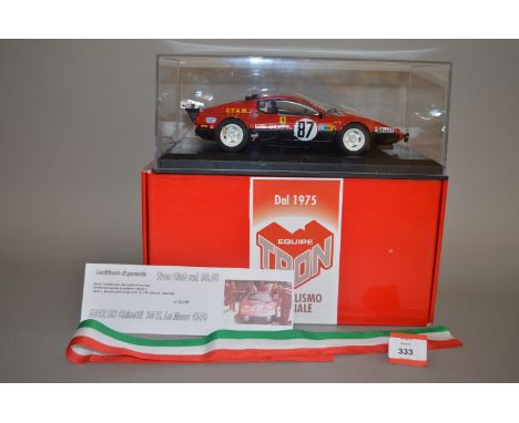 Tron Models Tro86.18 1:18 scale Ferrari 512BB Delaunay-Guerin-Young NART Le Mans 1978 resin and metal kit built model, finish