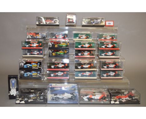 Fifteen boxed diecast Racing Car models in 1:64 scale from the Paul's Model Art 'McLaren Collection' together with five simil