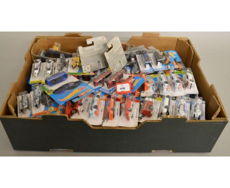 150 x Mattel Hot Wheels diecast cars, including Batman, Exotics, Then and Now, etc. All carded and overall appear E, some dup