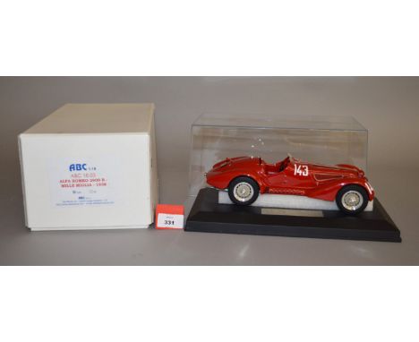 ABC Brianza ABC18.03 1:18 scale Alfa Romeo 2900B Mille Miglia 1938 resin and metal kit built model, finished to a high standa