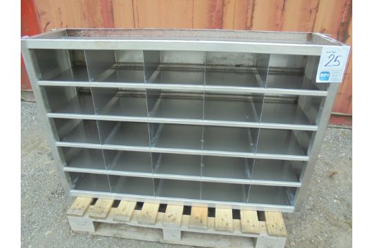 Syspal Stainless Steel 25 Compartment Shoe Rack Appraisal Serial No Location Unit 4 Stockwi