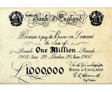 MILLION POUND NOTE THE: A facsimile Bank of England banknote issued as a souvener prop for the film The Million Pound Note (1
