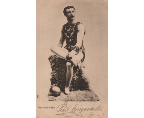 CINQUEVALLI PAUL: (1859-1918) German Entertainer &amp; Circus performer, regarded as one of the first 'gentleman jugglers'. V