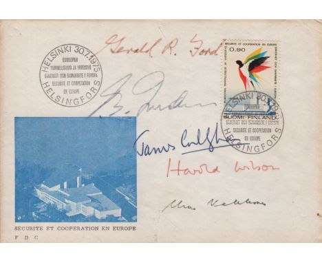 POLITICS: A commemorative cover issued on the occasion of the Conference on Security and Co-operation in Europe, hosted in Fi