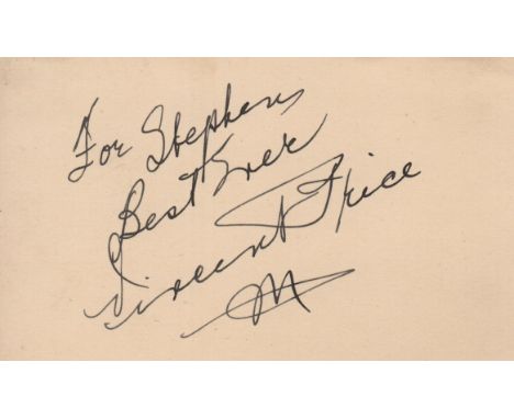 CINEMA: Selection of vintage signed cards, a few album pages etc., by various film actors and actresses including Vincent Pri