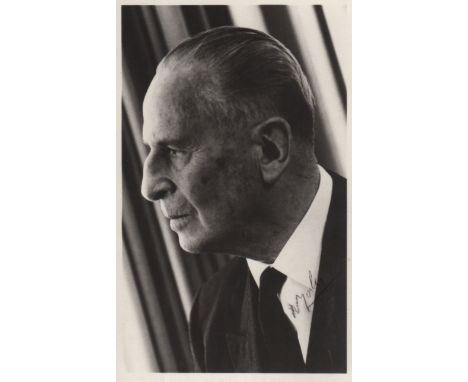 BRITISH POLITICS: Selection of signed pieces, cards, letterheads, signed photographs of various sizes, some letters etc., by 