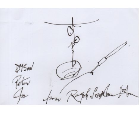ILLUSTRATORS: Small selection of signed and inscribed cards (3), postcard photograph (1) and bookplate (1) by various British