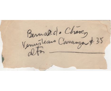 KAHLO FRIDA: (1907-1954) Mexican Painter. An extremely rare autograph envelope (slim oblong 8vo; front panel and reverse flap