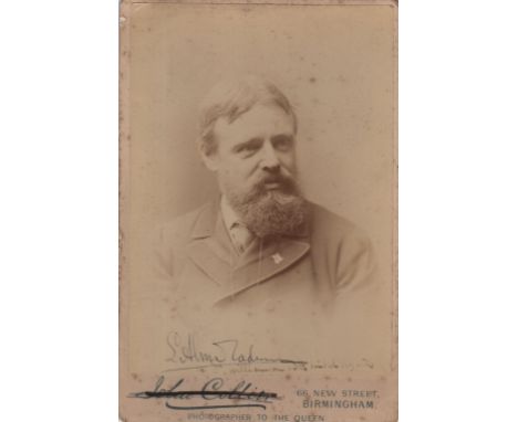 ALMA-TADEMA LAWRENCE: (1836-1912) Dutch-born English Painter. Vintage signed and inscribed sepia cabinet photograph of the ar