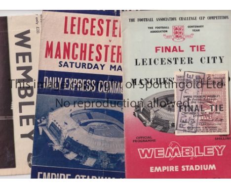 1963 FAC FINAL LEICESTER CITY V MANCHESTER UNITED   Programme, ticket, songsheet and Evening News pre match pictorial edition