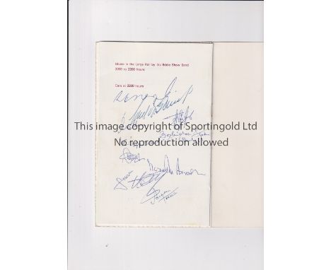 1966 WORLD CUP / MANCHESTER RECEPTION / AUTOGRAPHS      Scarce programme for the reception in the Town Hall, 9/7/1966 to welc