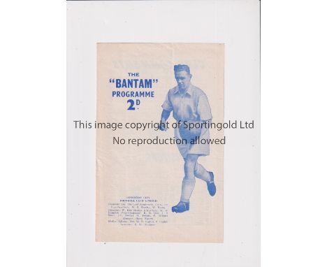 ARSENAL     Programme for the away Combination match v Coventry City 6/4/1957.    Generally good