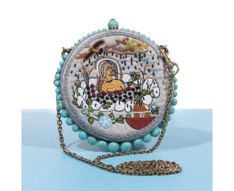 Christian DIOR, Edition Limitée, Collection Prêt à porter Printemps-Eté 2017, Sac 'Tarot' rond.Directeur artistique: Maria Gr
