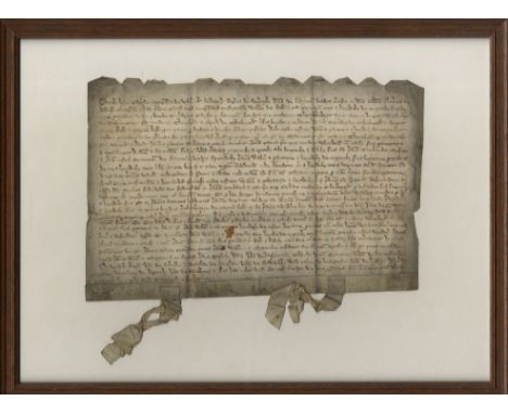 [EDWARD II]: (1284-1327) King of England 1307-27. Manuscript document issued during the reign of King Edward II, one page (ve